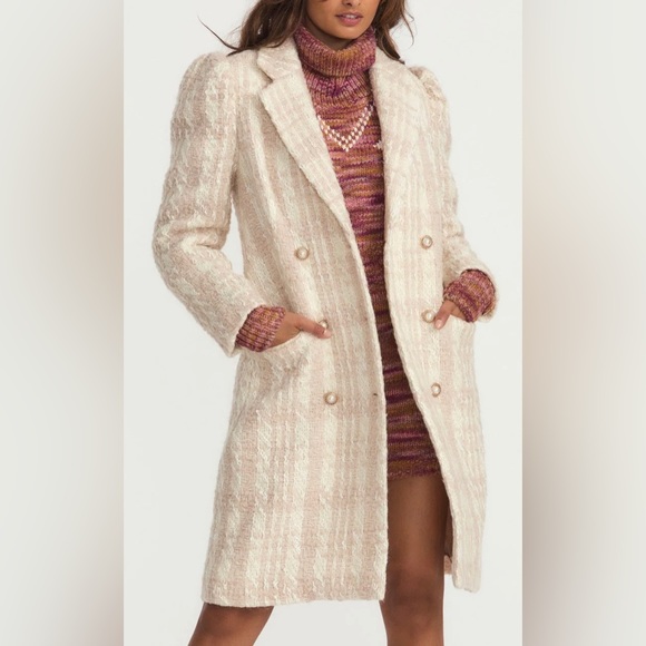 LoveShackFancy Jackets & Blazers - Asryn Coat in winter white - Loveshackfancy